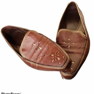 Cole Haan painted laser cut Turkish style flats Bollyhood